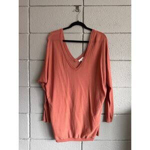 Leith Dolman Sleeve Relaxed Double V-Neck Sweater size XL